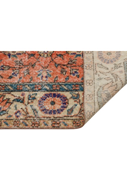 Eşsiz Anadolu Vintage Eskitme El Dokuma Halı 136 x 228 cm 9213