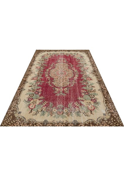 Özel Vintage Eskitme El Dokuma Halı 174 x 279 cm 9224