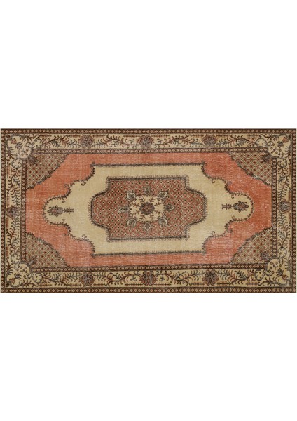 Eşsiz Anadolu Vintage Eskitme El Dokuma Halı 144 x 259 cm 9255