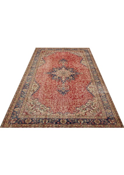 Özel Vintage Eskitme El Dokuma Halı 162 x 256 cm 9274