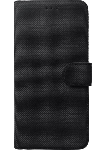 General Mobile Gm5 Plus Kılıf Cüzdan Kapaklı Kartlıklı Kumaş + Ekran Koruyucu Nano
