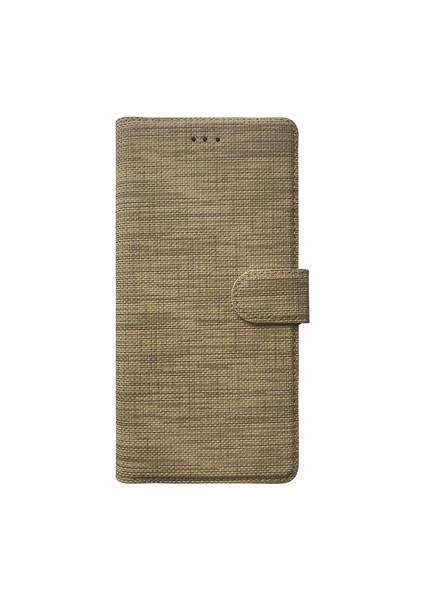 General Mobile Gm 22 Pro Kılıf Cüzdan Kapaklı Kartlıklı Kumaş + Ekran Koruyucu Nano