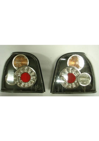 1992 - 1998 Volkswagen Golf 3 Modifiye Stop Lambası Sağ - Sol Set 2 Parça Ledli Siyah (Tyc)