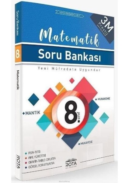 Rota Yayın Yapım Rota Yayınları 8. Sınıf Matematik 3m Prestij Soru Bankası