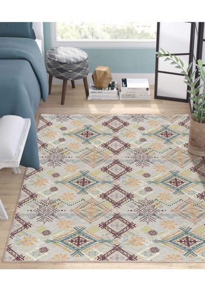 Renkli Halılar Yıkanabilir Dijital Baskı Modern Dekoratif Kaymaz Tabanlı Salon Halısı Mutfak Halısı Yolluk