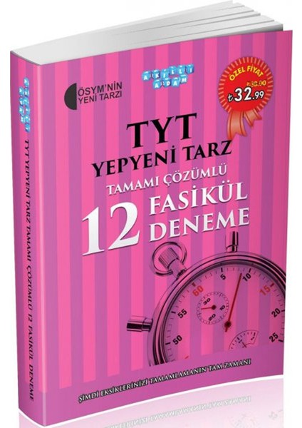 Tyt Yepyeni Tarz Tamamı Çözümlü 12 Fasikül Deneme