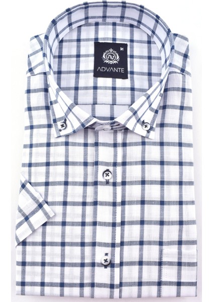 2022- Kısa Kol Adv Ekose Regular Gömlek /lacivert/s fiyatları