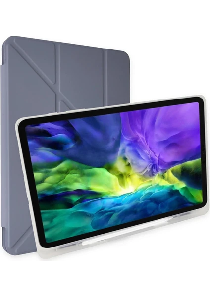 Asil Bilişim Samsung Galaxy X800 Tab S8 Plus 12.4 Kılıf Kalemlikli Mars Tablet Kılıfı - Lila