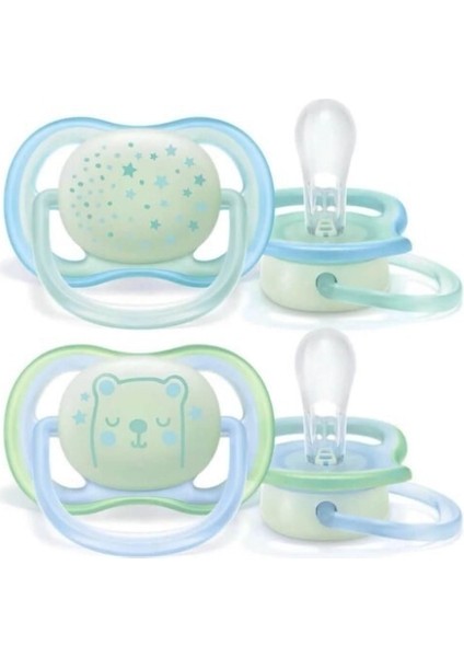 Philips Avent Ultra Air Night Karanlıkta Parlar Gece Emziği 0-6 Ay Erkek