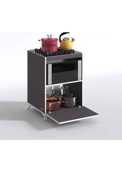 Kenzlife ocak dolabı demi gri 85*60*57 mutfak modül mini fırın ankastre ocak için