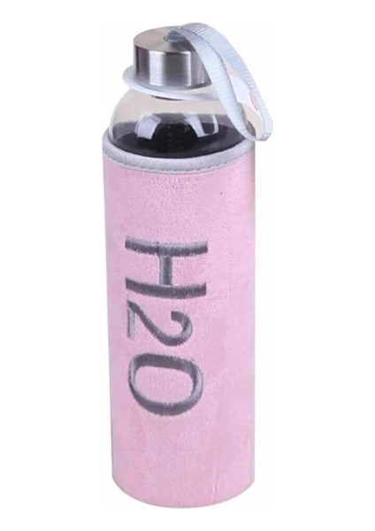Cam Matara H2O Kılıflı 600 ml Pembe