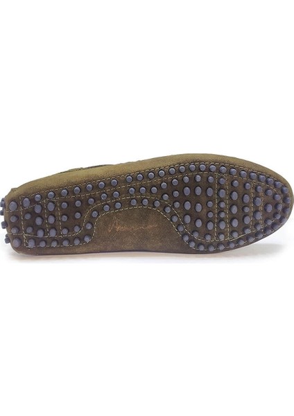 Yeşil Iç Dış Süet Deri Erkek Günlük Loafer Ayakkabı - 77134 modelleri