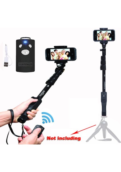 125 cm Uzun Bluetooth Monopod Selfie Çubuk Yungteng YT-1288