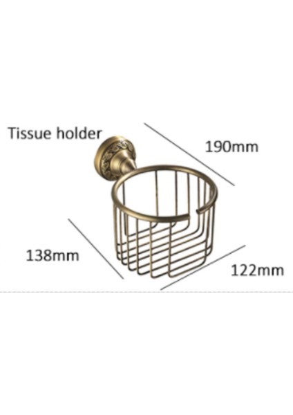 Banyo Aksesuarları Antik Bronz Havlu Raf Tuvalet Kağıdı Tutucu Sabunluk Havlu Askısı Takla Tutucu Antik Bronz ELF4001 | Banyo Donanım Setleri (Yurt Dışından)