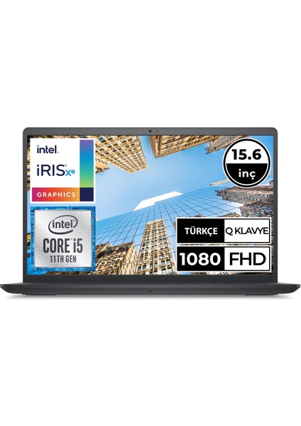 Inspiron 15 3511 I3511122SPPU05 I5-1135G7 16GB 256SSD 15.6" Fullhd Freedos Taşınabilir Bilgisayar