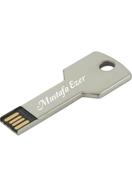 Sedef Silver Kişiye Özel Anahtar Şeklinde Metal Kutulu Hediyelik USB Flash Bellek 32 GB