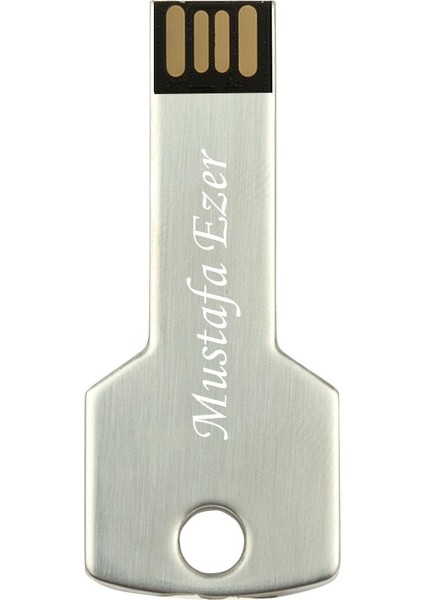 Sedef Silver Kişiye Özel Anahtar Şeklinde Metal Kutulu Hediyelik USB Flash Bellek 32 GB