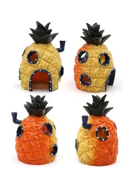 3 Adet Balık Tankı Dekorasyon Balık Karides Dodge Burrow Sevimli Bebekler Süs Ananas Evi Ev Aquarium Squidward Hideout | Süslemeler (Yurt Dışından) modelleri