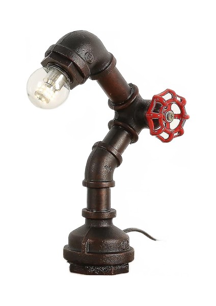 Lambalar Loft Antika Retro Endüstriyel Su Borusu Metal LED Masası Accent Lambaları Enerji Tasarrufu Gece Lambası indirimleri