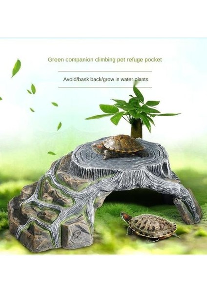 Reçine Sürüngenler Habitat Dekorasyon Gizleme Mağı Kaplumbağa Kertenkele Sürüngen Tırmanma Gizleme Habitat Basınç Habitat Dekor | Habitat Dekor(Yurt Dışından)