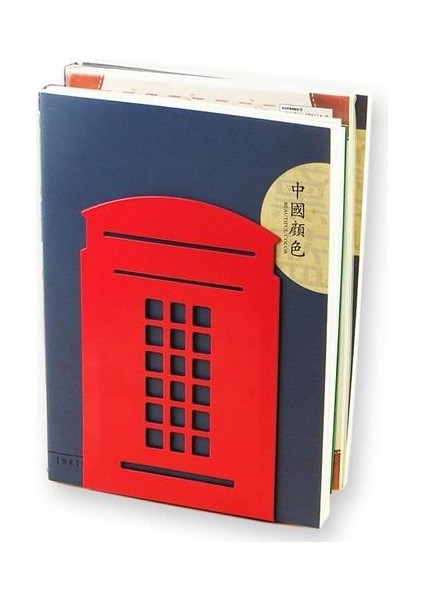 Ppyy 1 Çift Londra Telefon Kulübesi Tasarım Anti Skid Bookends Kitap Raf Tutucu Kırtasiye (Kırmızı) |