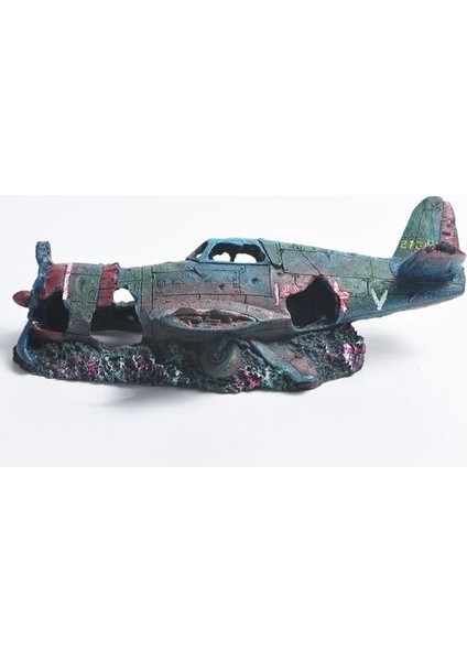 Reçine Düzlemi Enkazı Uçak Yapay Zanaat Balık Tankı Mağara Ev Dekor Balık Tankı Akvaryum Dekorasyon | Süslemeleri fiyatları