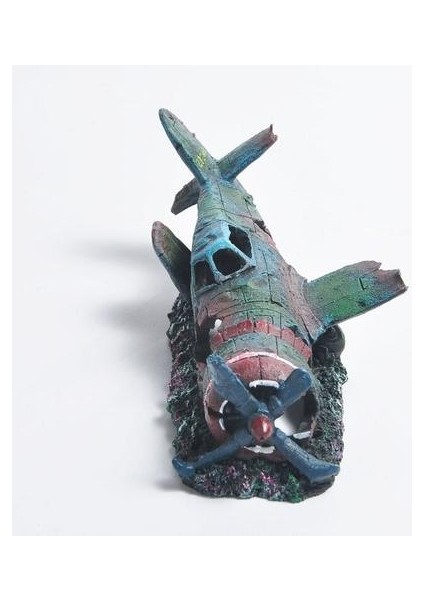 Reçine Düzlemi Enkazı Uçak Yapay Zanaat Balık Tankı Mağara Ev Dekor Balık Tankı Akvaryum Dekorasyon | Süslemeleri modelleri