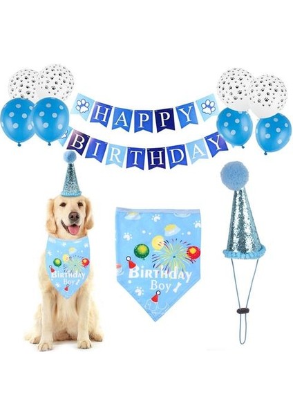 Parti Dekor Aksesuarları Şapkalar Hediye Ev Komik Kullanımlık Şapka Eşarplar Köpek Doğum Günü Bandana Baskı Sevimli Doggie Erkek Kız | Köpek Kapakları (Yurt Dışından)