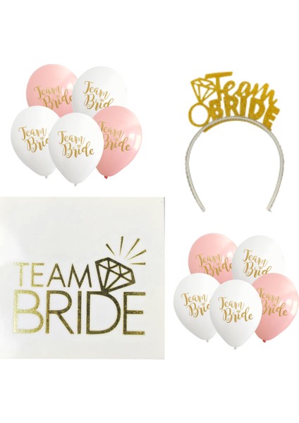 Team Bride Balonlu Gold Set