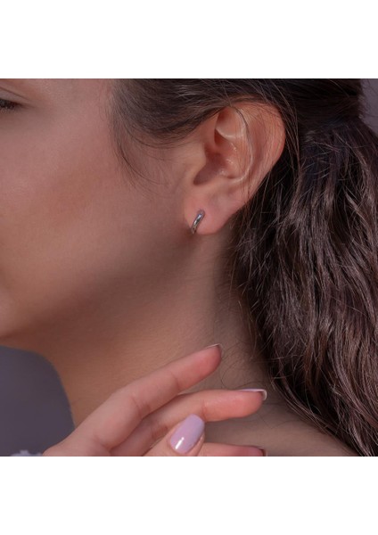 Minimal Tasarımlı 925 Ayar Gümüş Halka Küpe fiyatları