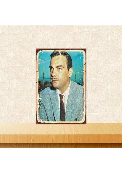 Ayhan Işık 20-30 cm Retro Ahşap Poster TKFX3711