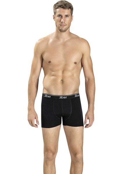 Erkek Siyah Pamuklu Likralı 6'lı Boxer 156
