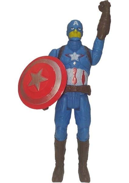 Kaptan Amerika Figür Karakter Captain America Işıklı 17CM Lik Oyuncak Figür