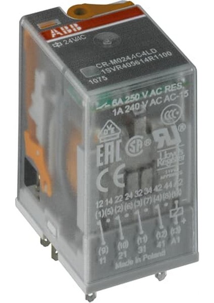 CR-M024AC4 (4A/K Soketli Röle , 24VAC)