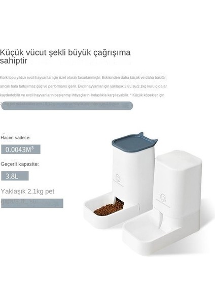 2 Parçalı Otomatik Evcil Hayvan Yemek ve Su Kabı Seti(Yurt Dışından)