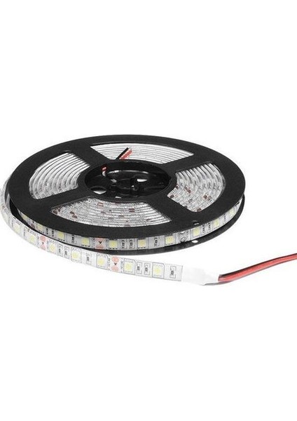24 Volt Şerit LED 5050 IP65 5 Metre Kırmızı