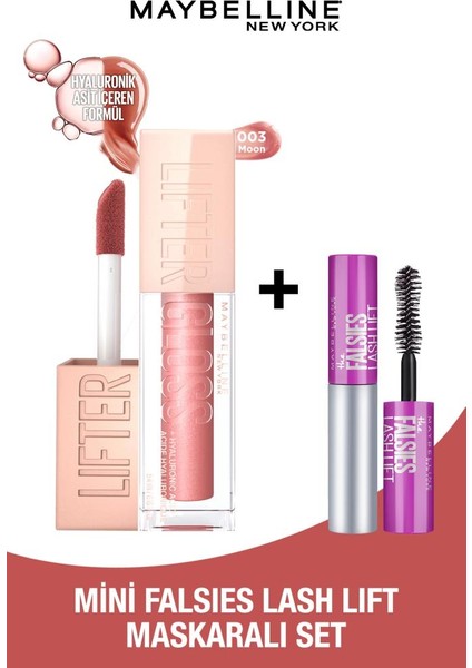 Lifter Gloss 003 Moon + Mini Falsies Lash Lift Maskaralı Set