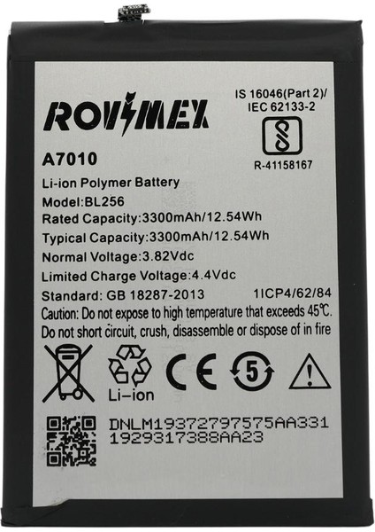 Lenovo A7010 (BL256) Rovimex Batarya Pil