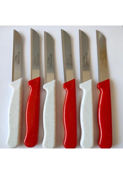 Keskin Solingen Marka Meyve & Sebze Bıçağı 6 Adet Simli Türkiye