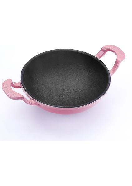 Döküm Wok Tava Metal Kulplu ÇAP(Ø)16CM. Pembe