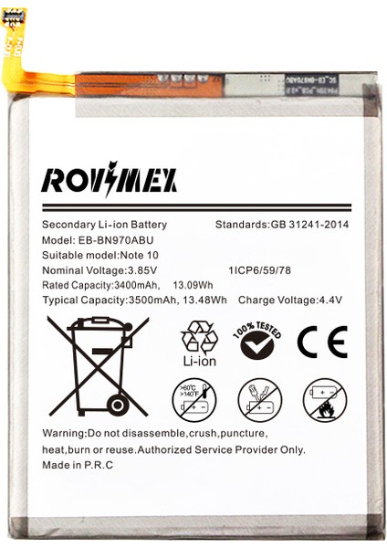 Samsung Galaxy Note 10 (SM-N970F) Rovimex Batarya Pil