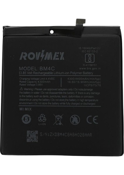 Xiaomi Mi Max BM49 Rovimex Batarya Pil
