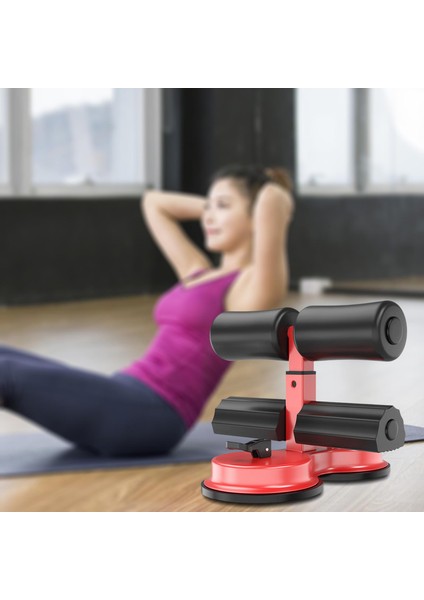 Taşınabilir Sit Up Bar Yardım Cihazı İş Abdominal Kas Kırmızı İçin Ayarlanabilir (Yurt Dışından)