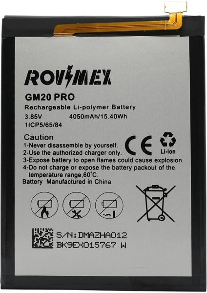 General Mobile Gm 20 Pro Rovimex Batarya Pil