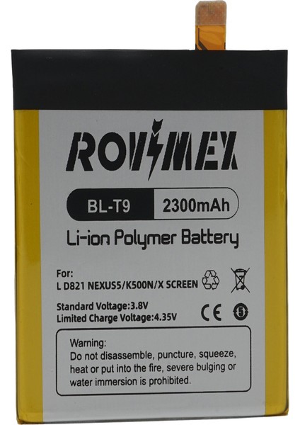 Lg Nexus 5 D821 (Bl-T9) Rovimex Batarya Pil