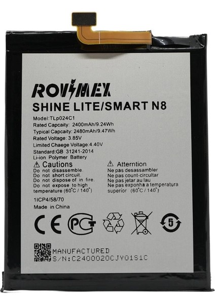 Vodafone Smart N8 Rovimex Batarya Pil