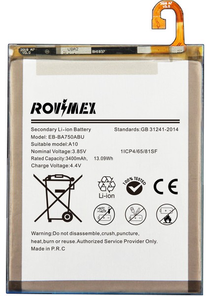 A10 (SM-A105F) Rovimex Batarya Pil