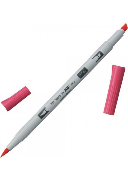: Ab-Tp Pro Dual Brush Pen Grafik Kalemi : Hot Pink 743