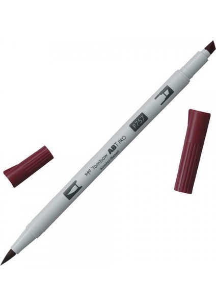 : Ab-Tp Pro Dual Brush Pen Grafik Kalemi : Port Red 757