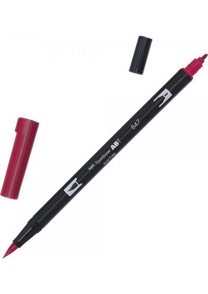 : Ab-T Dual Brush Pen Grafik Kalemi : Crimson 847